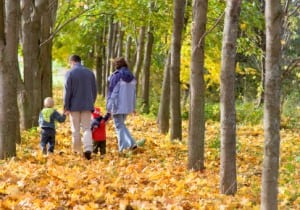 Calgary Family in the Fall leaves Calgary Family Activities