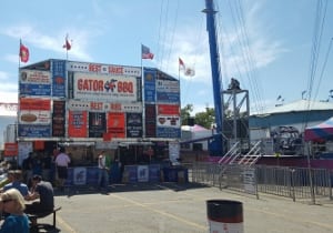 Calgary stampede slingshot amusement ride scary
