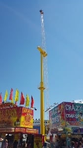 Calgary stampede ride midway superman scary