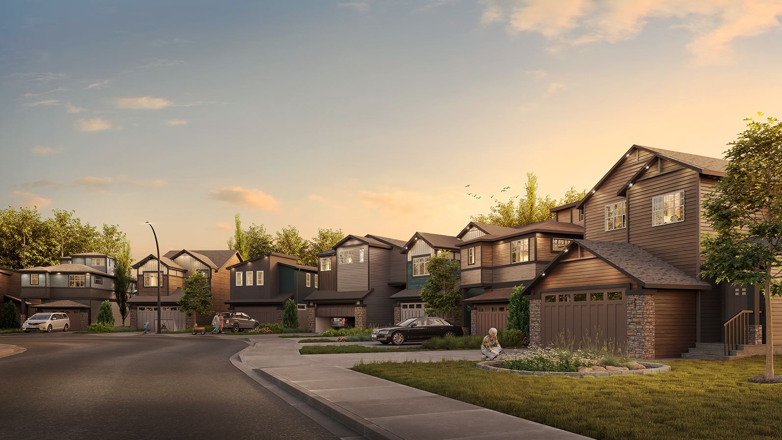Glacier Ridge streetscape rendering